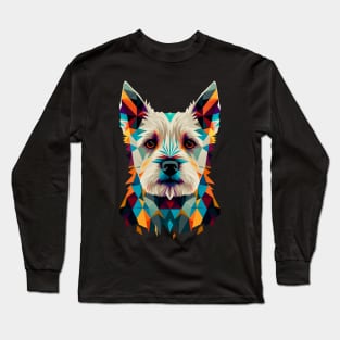 Low Poly Dog Long Sleeve T-Shirt